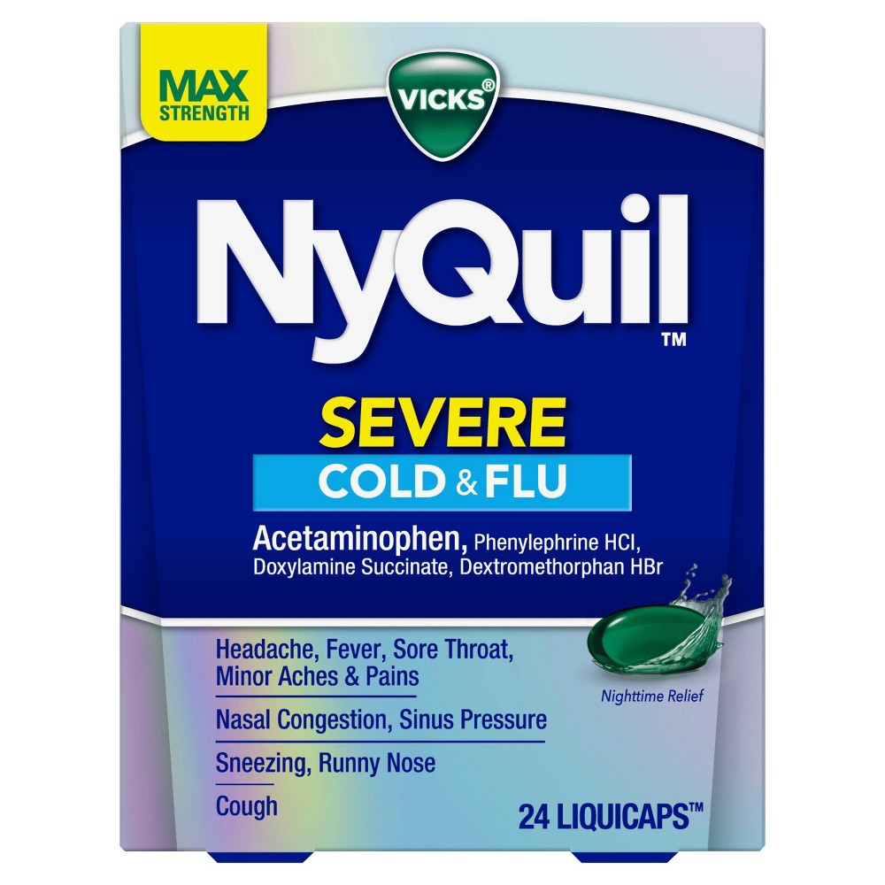 Nyquil - Severe Cold & Flu - 24 Liquigels