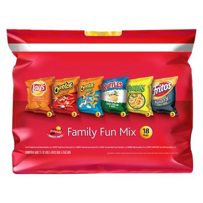 Frito Lay Family Fun Mix Snacks Variety Pack  18 Count (Assortment May Vary) thumbnail