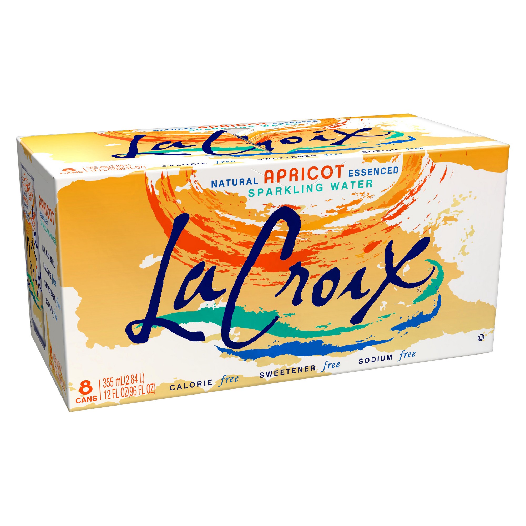LaCroix Apricot Sparkling Water - 8pk/12 Fl Oz Cans thumbnail