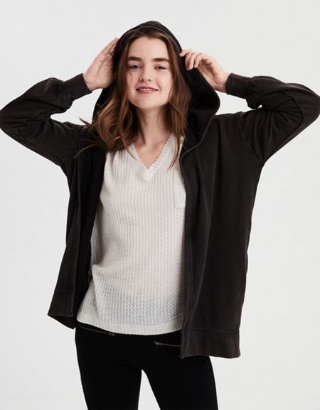 AE Fleece Hooded Cardigan