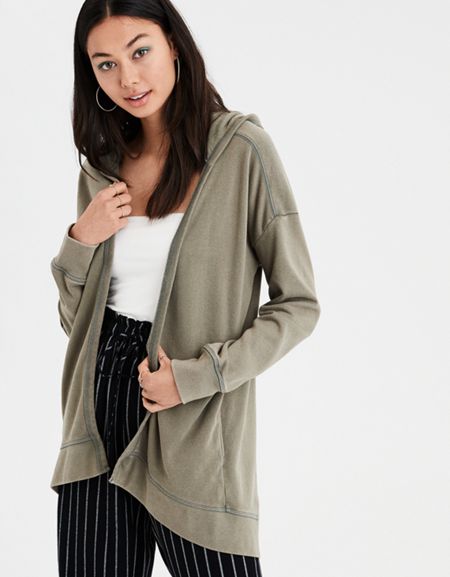 AE Fleece Hooded Cardigan