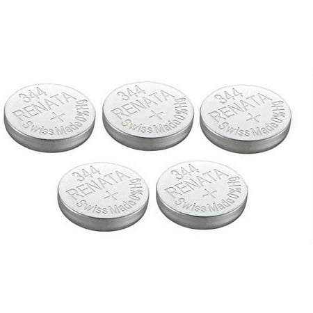 Renata Single Watch Battery Made Renata 344 or SR1136SW 1.55V (5 Batteries  344 or SR 1136 SW)