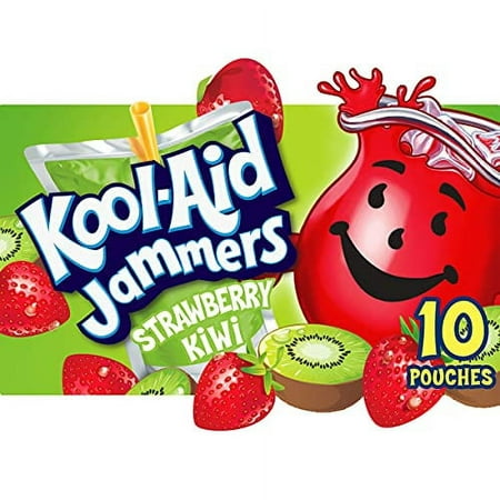 Kool-Aid Jammers Strawberry Kiwi Artificially Flavored Soft Drink (10 Ct Box  6 Fl Oz Pouches)