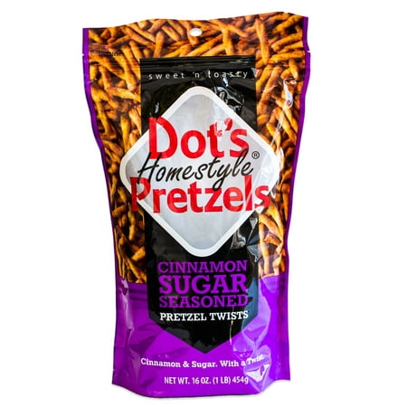 Dot S Cinnamon Sugar Pretzel Twists - Coated with Delicious Cinnamon Flavor - 1  16oz Bag