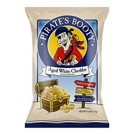 Pirate S Booty Aged White Cheddar Cheese Puffs  Gluten Free  Healthy Kids Snacks  4oz Grocery Size Snack Bag