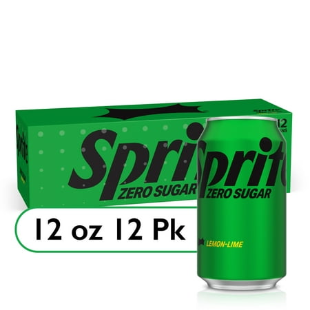 Sprite Zero Sugar Lemon Lime Soda Pop  12 Fl Oz  12 Pack Cans