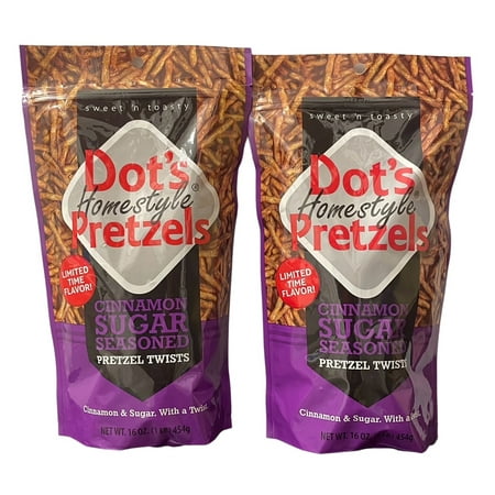 Dots Pretzels Cinnamon Sugar Limited Edition Flavor 16 Oz 2 Pack