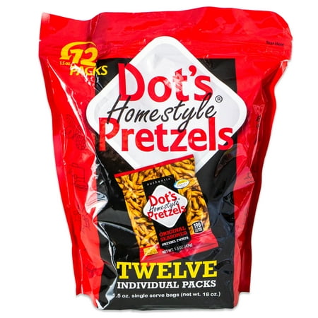 Dot S Homestyle Pretzels - Original Seasoned Pretzel Twists - Gourmet and Tasty - 12  1.5oz Bags