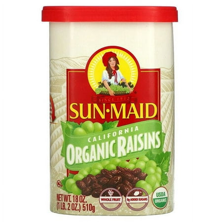 Sun-Maid  California Organic Raisins  18 Oz Pack of 3