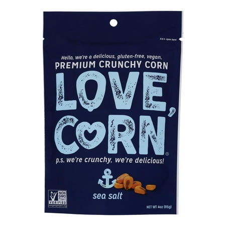 Love CornÂ® Premium Crunchy Corn Snack - Case of 12 - 4 OZ