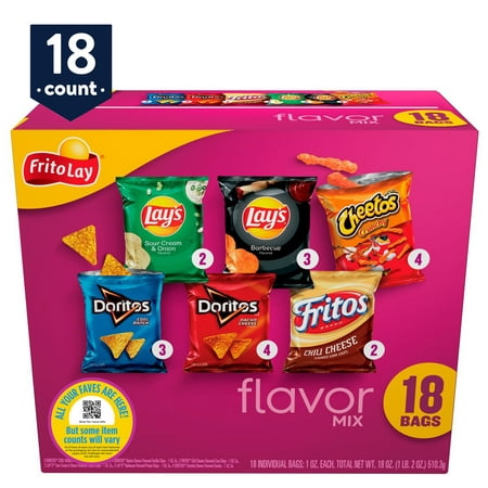 Frito-Lay Snacks Flavor Mix Variety Pack 1 Oz 18 Count (Assortment May Vary)