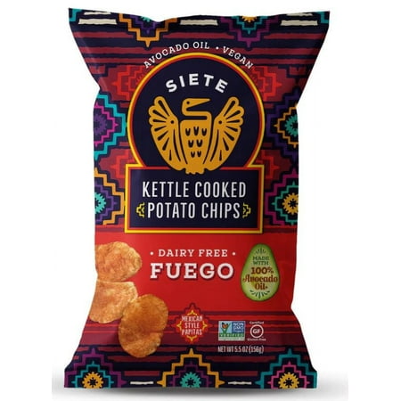 Siete Family Foods Potato Chips  Grain Free  Fuego Flavor  5.5 Oz. Bag