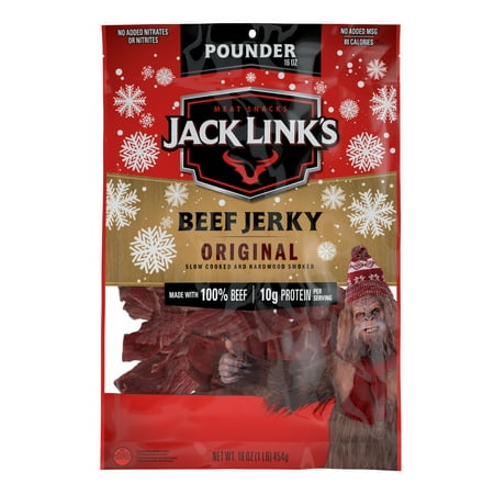 Jack Link S 100% Beef Original Beef Jerky 16oz Resealable Bag