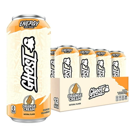 GHOST Energy Drink - Zero Sugar - Orange Cream (12 Drinks  16 Fl Oz. Each)