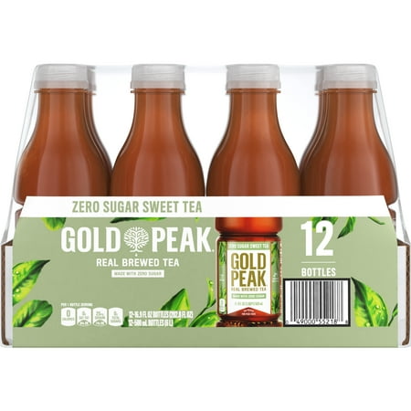 Gold Peak Zero Sugar Sweet Tea Bottles  16.9 Fl Oz  12 Pack