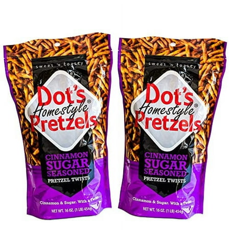 Dot S Cinnamon Sugar Pretzel - Coated with Delicious Cinnamon Flavor - 2  16oz Bags