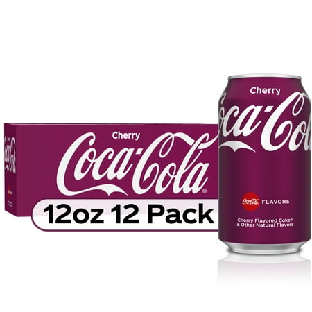 Coca-Cola Cherry Soda Pop  12 Fl Oz  12 Pack Cans