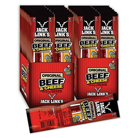 Jack Links Original Beef & Cheese Combo Pack  Original 100% Beef Stick and Cheese Stick Made with Real Wisconsin Cheese - 7g Protein  1.2 Ounce (Pack 