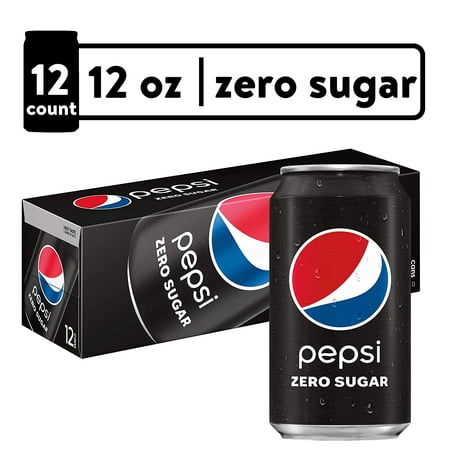 Pepsi Zero Sugar Soda Pop  12 Fl Oz  12 Pack Cans