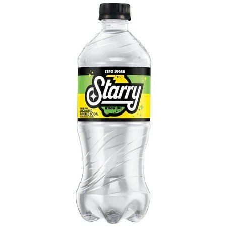 Starry Lemon Lime Zero Sugar 20 Fl Oz Bottle (10 Pack)