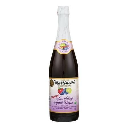 Martinelli S Organic Sparkling Apple Grape - Case of 12 - 25.4 Fl Oz.