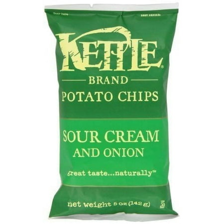 Kettle Chips Sour Cream and Onion  5-Ounce (Pack of 15) ( Value Bulk Multi-pack)