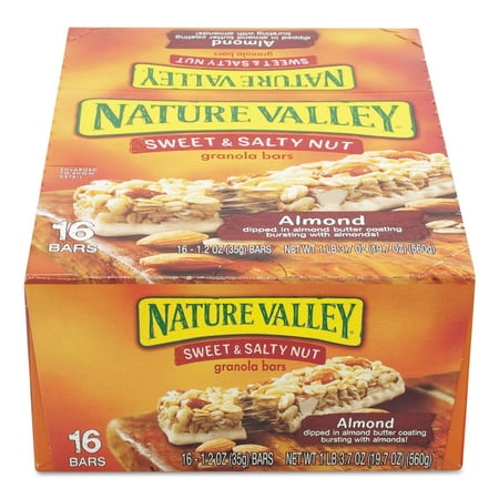 1PC Nature Valley Granola Bars  Sweet and Salty Nut Almond Cereal  1.2 Oz Bar  16/Box