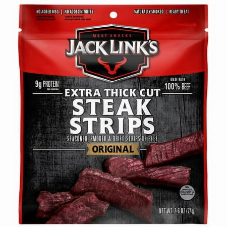 2.6 Oz. Jack Links Beef Original Extra Thick Cut Steak Strips Extra T  Each