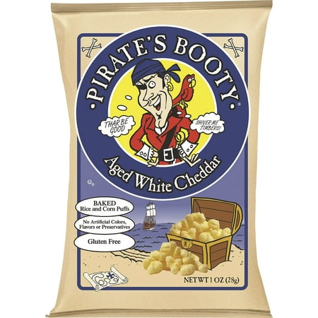 Pirate S Booty Aged White Cheddar Cheese Puffs  24ct  1oz Indvidually Sized Bags  Healthy Kids Snacks  Gluten Free