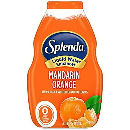 SPLENDA Liquid Water Enhancer Drops  Sugar Free  Zero Calorie  Natural Flavor  Concentrated Drink Mix  3.11 Fl Oz Each Bottle (Mandarin Orange  1 Pack