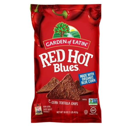 Garden of Eatin  Tortilla Chips  Red Hot Blues  Sea Salt  16 Oz. (Pack of 12) (Packaging May Vary)