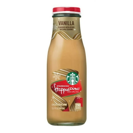 Starbucks Frappuccino Vanilla Chilled Coffee Drink 13.7 Oz.  1 Single Glass Bottle