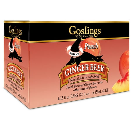 Goslings Stormy Peach Ginger Beer  6 Pack of 12 Fl. Oz Aluminum Cans
