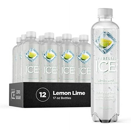 Sparkling Ice  Lemon Lime Sparkling Water  Zero Sugar Flavored Water  with Vitamins and Antioxidants  Low Calorie Beverage  17 Fl Oz (Pack of 12)