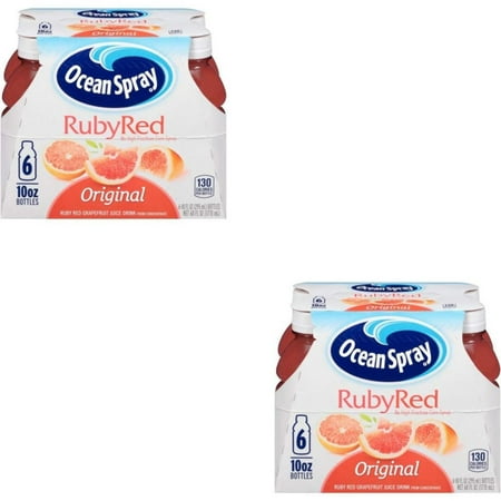 Ocean Spray Fruit Juice  Red Grapefruit  10 Fl Oz  6 Count (2 Pack)