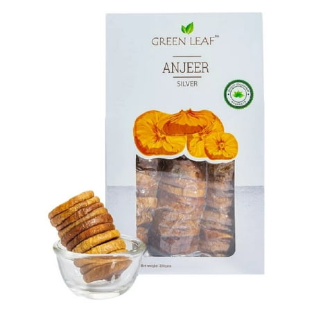 Green Leaf Premium 100% Natural Dry Fruits Silver Anjeer Premium Figs 250Gm Desert Healthy Diet Naturally Sweet Tasty Every Occasion and Gift