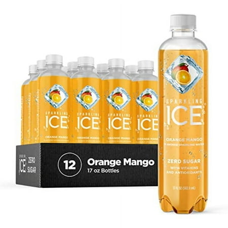 Sparkling Ice  Orange Mango Sparkling Water  Zero Sugar Flavored Water  with Vitamins and Antioxidants  Low Calorie Beverage  17 Fl Oz Bottles (Pack o