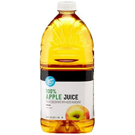 Amazon Brand - Happy Belly 100% Apple Juice  64 Fl Oz Bottle