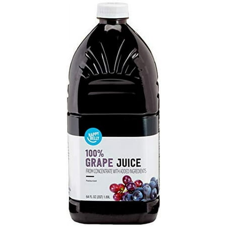 Amazon Brand - Happy Belly Grape Juice  64 Fl Oz Bottle