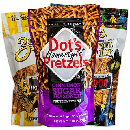 Dot S Cinnamon Sugar Pretzels - Pack - Jazzy Mustard - Pretzel - 3  16Oz Packs