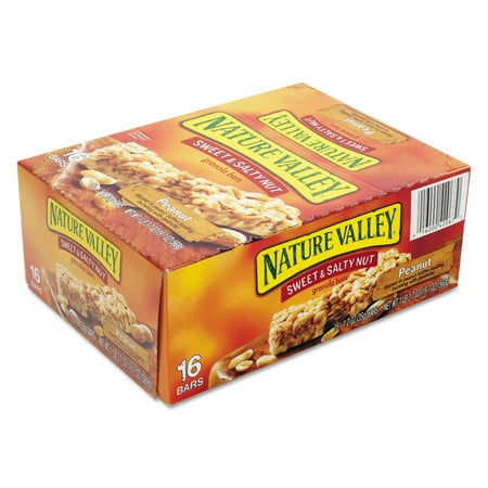 Nature Valley Granola Bars  Sweet and Salty Nut Peanut Cereal  1.2 Oz Bar  16/Box