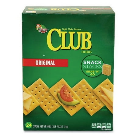 Keebler Original Club Crackers Snack Stacks  50 Oz Box  Ships in 1-3 Business Days