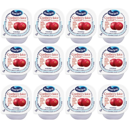 Refreshing Ocean Spray Cranberry Juice - Convenient 4oz Cups  Perfect for on-the-Go! Pack of 12 for Ultimate Convenience