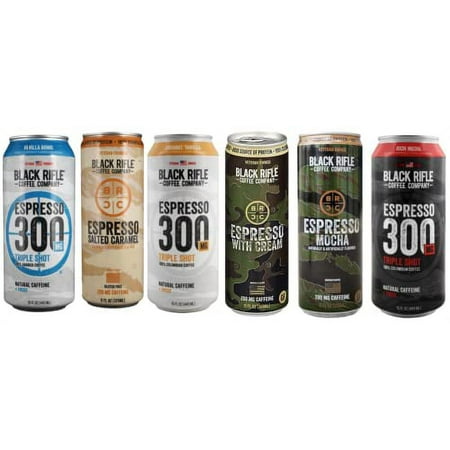 Black Rifle Coffee RTD 200Mg and 300Mg Caffeine  Ready to Drink Variety Pack  Gluten Free  6 Cans