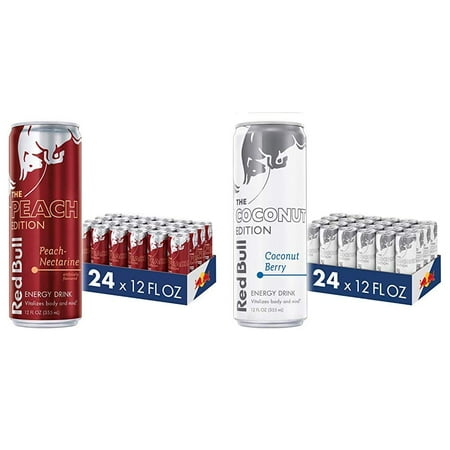 Red Bull Energy Drink  Peach-Nectarine  12 Fl Oz (24 Count)  Peach Edition & Energy Drink  Coconut Berry  12 Fl Oz (24 Count)  Coconut Edition