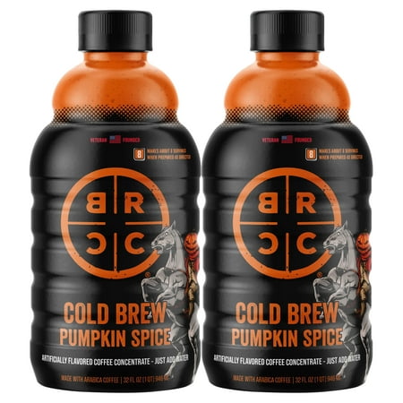 (2 Pack) Black Rifle Coffee Company Ready to Drink  Pumpkin Spice Cold Brew Coffee  Multi-Serve Concentrate  32 Oz