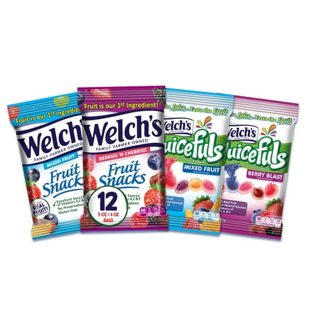 Welch S Fruit Snacks Combo Variety Pack  Juicefuls Mixed Fruit & Berry Blast Juicy Fruit Gushers and Mixed Fruit & Berries  N Cherries Fruit Snacks  I