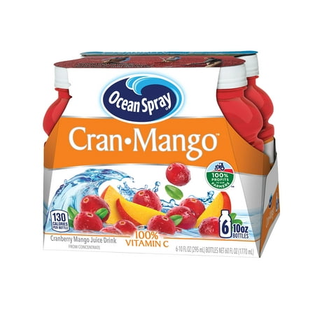 Ocean Spray Juice Drink  Cran-Mango  10 Ounce Bottle (Pack of 6)