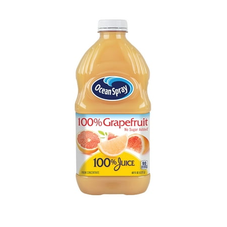 Ocean Spray 100% Juice  Grapefruit Juice  60 Fl Oz Bottle (Pack of 2)