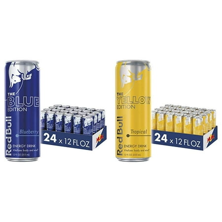Red Bull Energy Drink & Energy Drink  Tropical  Yellow Edition  12 Fl Oz (24 Count)